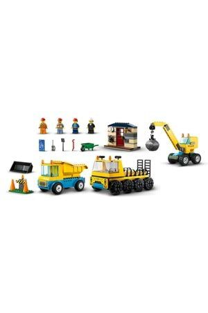 Lego City İnşaat Kamyonları ve Yıkım Gülleli Vinç 60391