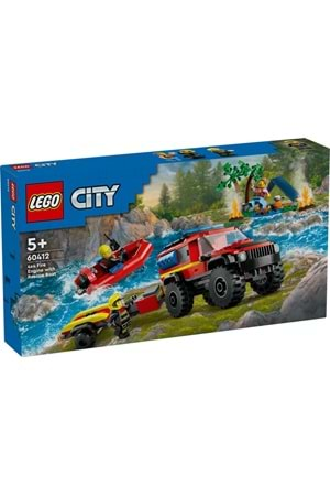 Lego City 4x4 Kurtarma Botlu İtfaiye Kamyonu 60412