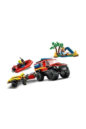 Lego City 4x4 Kurtarma Botlu İtfaiye Kamyonu 60412