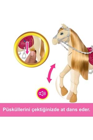 Barbie Gizemleri Büyük At Kovalamacası Dans ve Gösteri Atı HXJ42