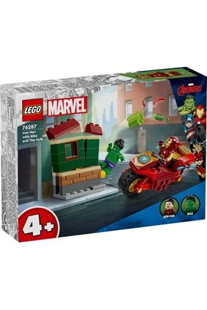 Lego Marvel Motosikletli Iron Man ve Hulk 76287