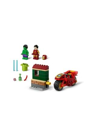 Lego Marvel Motosikletli Iron Man ve Hulk 76287