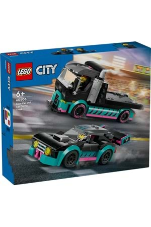 Lego City Yarış Arabası ve Araba Taşıyıcı Kamyon 60406