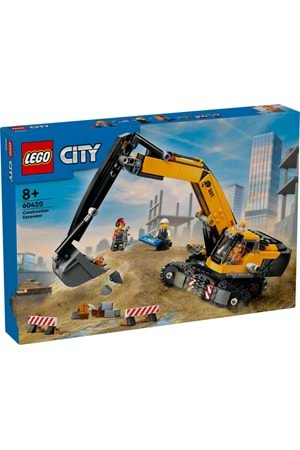 Lego City Sarı İnşaat Ekskavatörü 60420