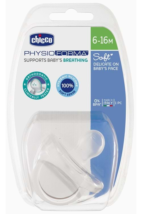 Chicco Physio Soft Silikon Emzik Damaklı 6-16 Ay