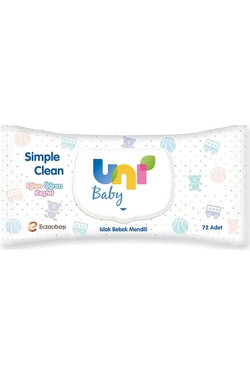 Uni Baby Simple Clean Islak Havlu 52 li
