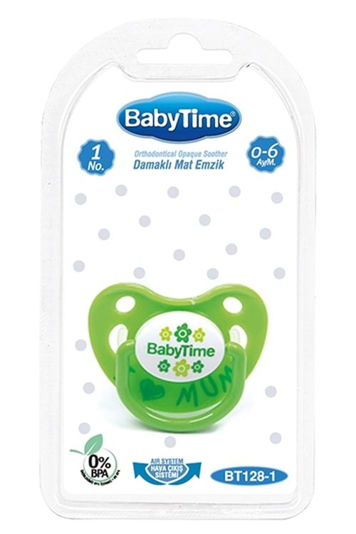 Baby Time Damaklı Mat Gövdeli Emzik 6-18 ay BT129