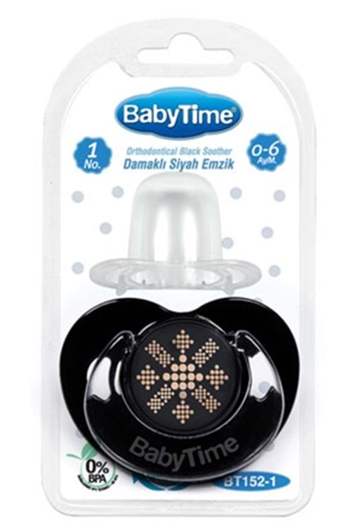 Baby Time Damaklı Siyah Gövdeli Emzik 6-18 ay BT153