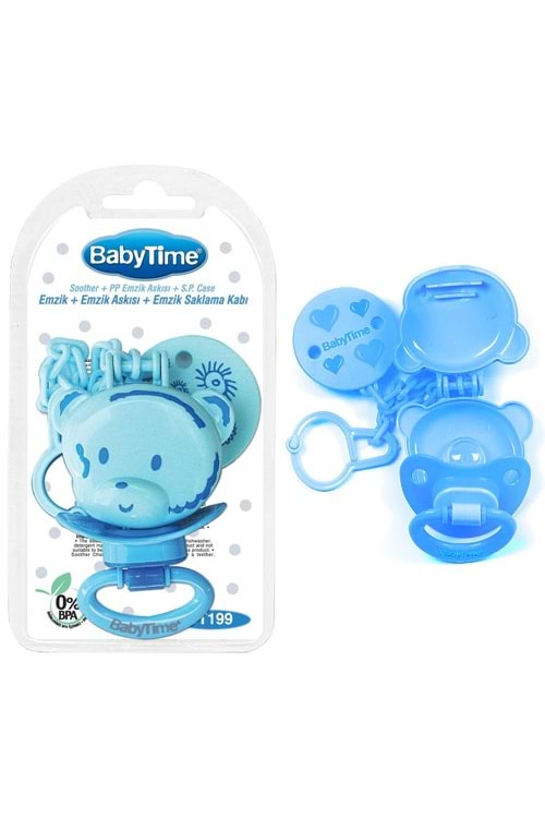 Baby Time Emzik Saklama Kabı + Askı + Emzik BT199