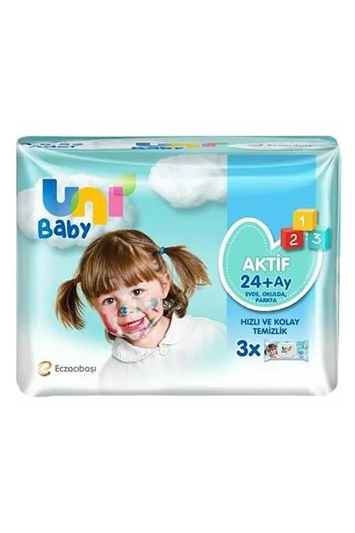 Uni Baby Aktif Islak Mendil 24 ay+ 3 lü