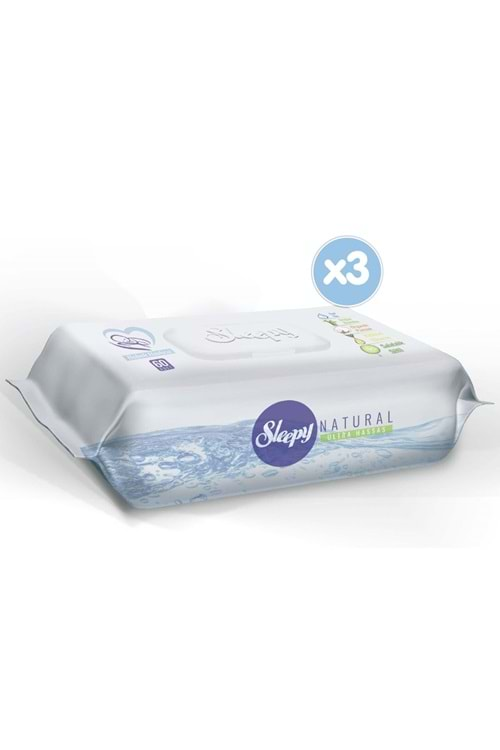 Sleepy Natural Bebek Havlusu 3x60lı 180 Yaprak