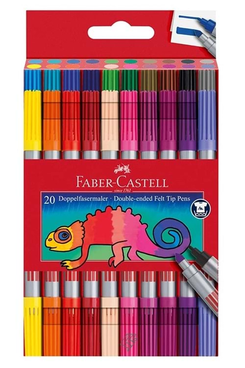 Faber Castell Çift Taraflı Keçeli Kalem 20 Renk 151119