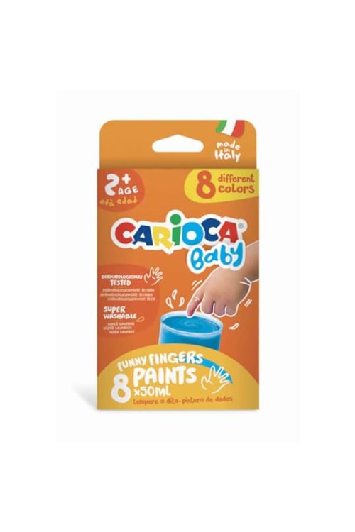 Carioca Baby Yıkanabilir Parmak Boyası 8 li 43174