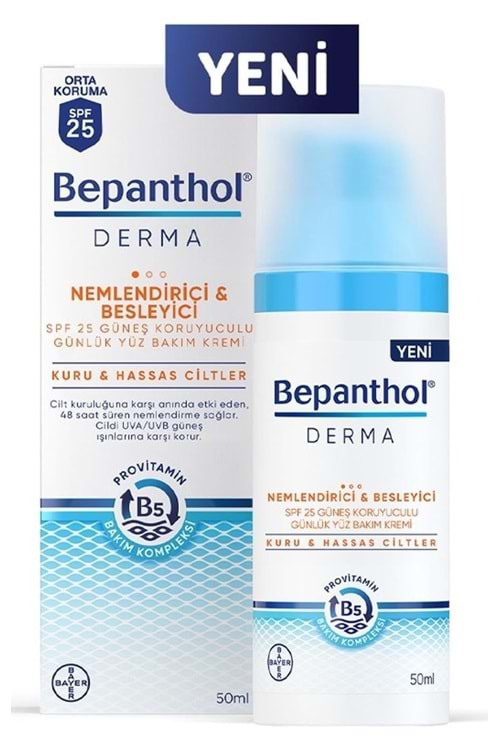 Bepanthol Derma Nemlendirici Besleyici SPF 25 Güneş Koruyuculu Günlük