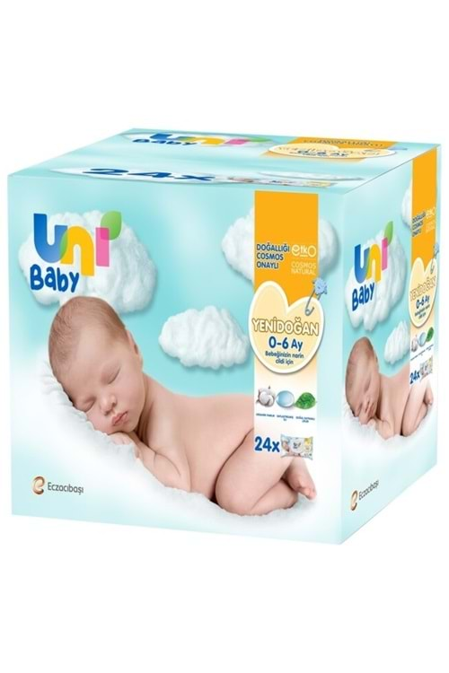 Uni Baby Yenidoğan Islak Mendil 24 lü