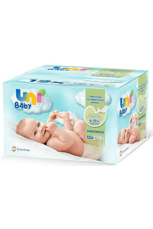 Uni Baby Islak Mendil Hassas Dokunuş 6-12 ay 12 li