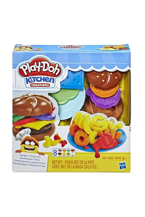 Play Doh Mutfak Atölyesi Hamburger ve Patates Kızartması E5472