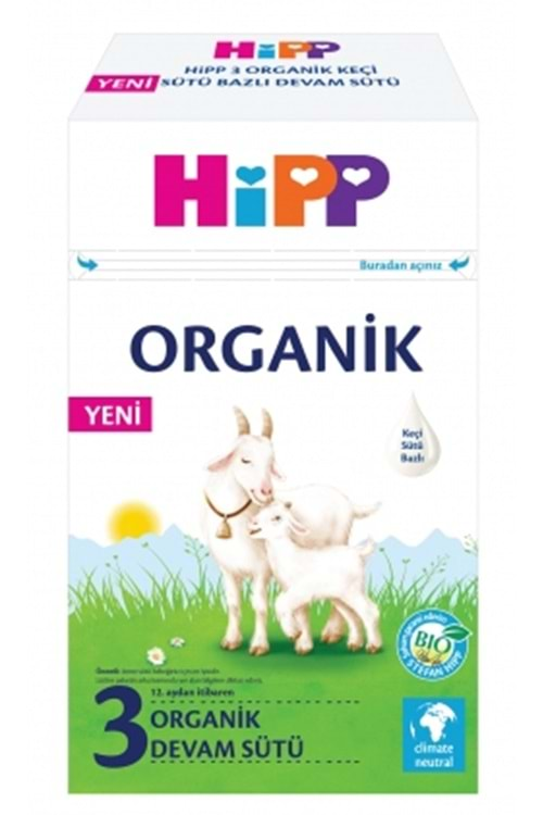 Hipp 3 Organik Keçi Sütü Bazlı Bebek Sütü 400 gr