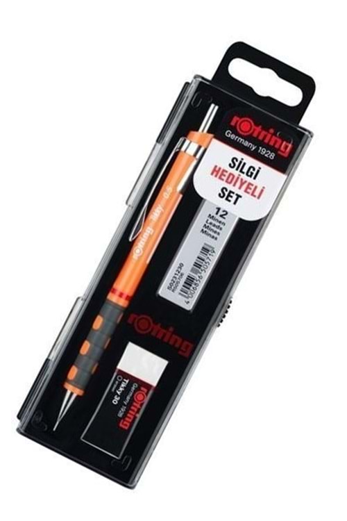 Rotring Tikky Kalem+Min+Silgi 0.5 mm Turuncu