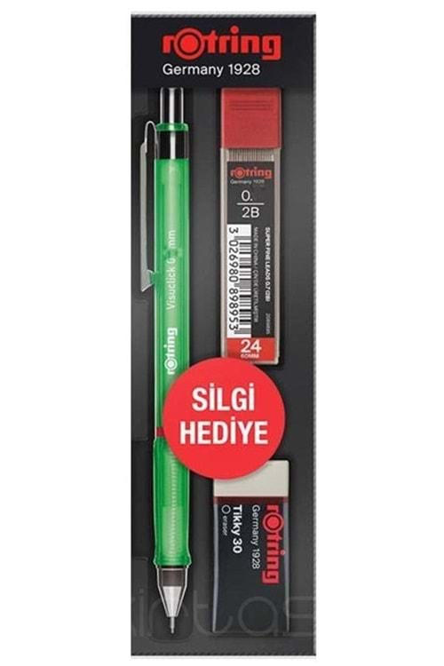 Rotring Visuclick Kalem+Min+Silgi 0.5 mm Yeşil