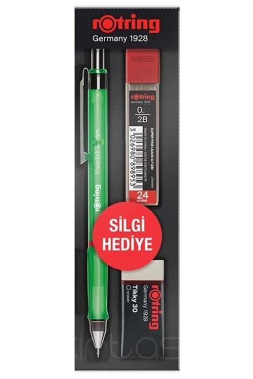 Rotring Visuclick Kalem+Min+Silgi 0.7 mm Yeşil