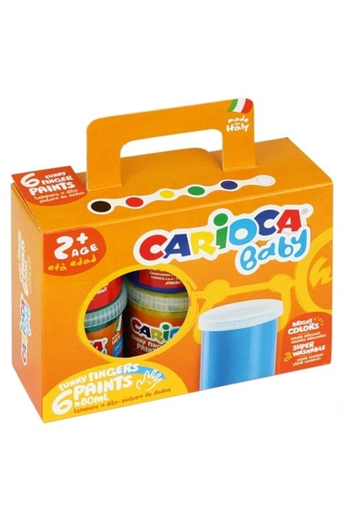 Carioca Baby Yıkanabilir Parmak Boyası 6 lı K0032