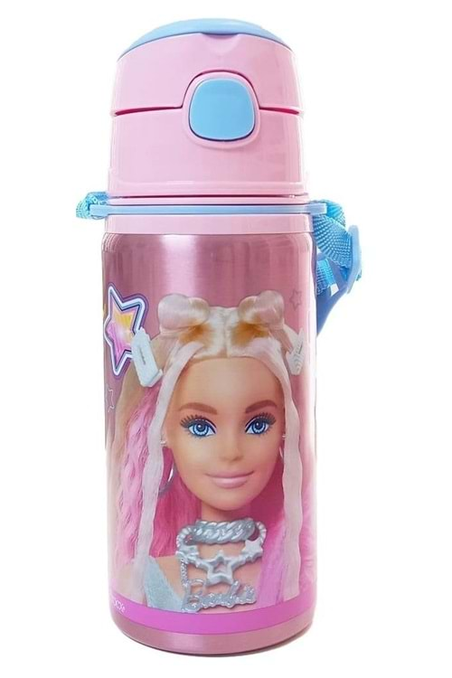 Barbie Çelik Suluk Pipetli 500 ml