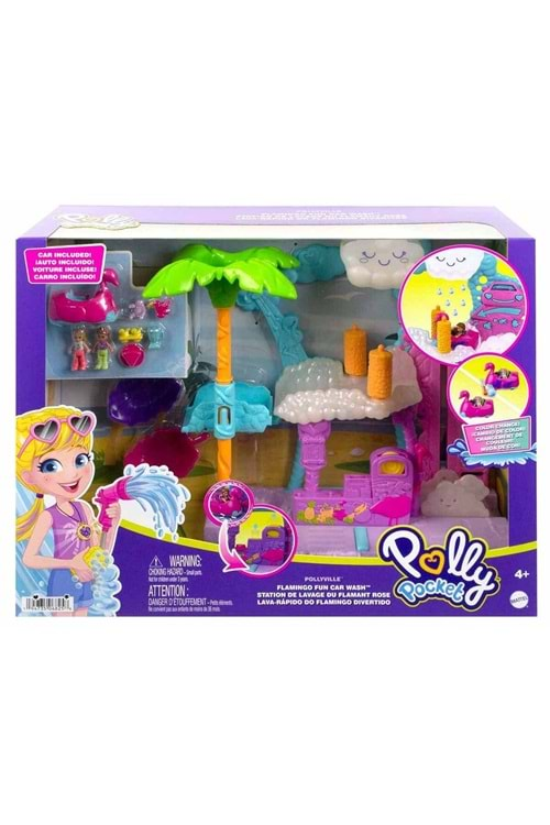 Polly Pocket Flamingo Araba Su Eğlencesi Seti HHJ05