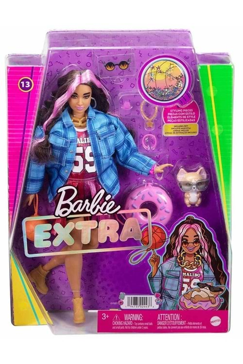 Barbie Extra Ekose Ceketli Bebek HDJ46