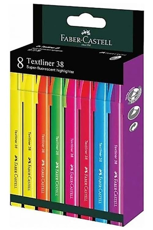 Faber Castell Fosforlu Kalem 38 Neon 8 li 157778