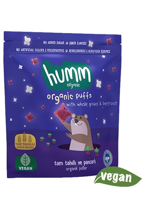 Humm Organic Pancarlı ve Tam Tahıllı Puflar 30 gr