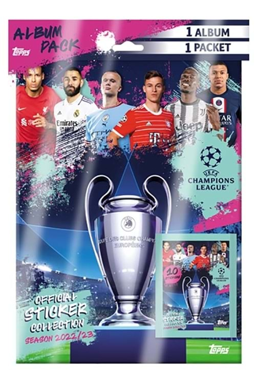 Topps UEFA Şampiyonlar Ligi 22-23 Sezonu Sticker Başlangıç Paketi