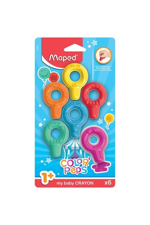 Maped ColorPeps 6 lı Bebek Crayon 1 yaş+ 863106