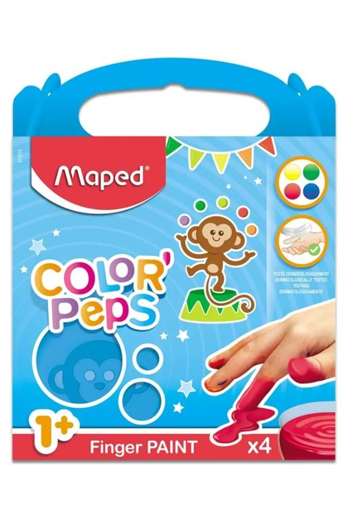 Maped Colorpeps Parmak Boyası 4 lü 1 yaş+ 812510