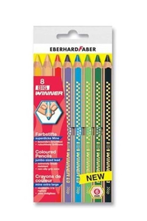 Eberhard Faber Big Winner Jumbo Kuru Boya 8 li 518708