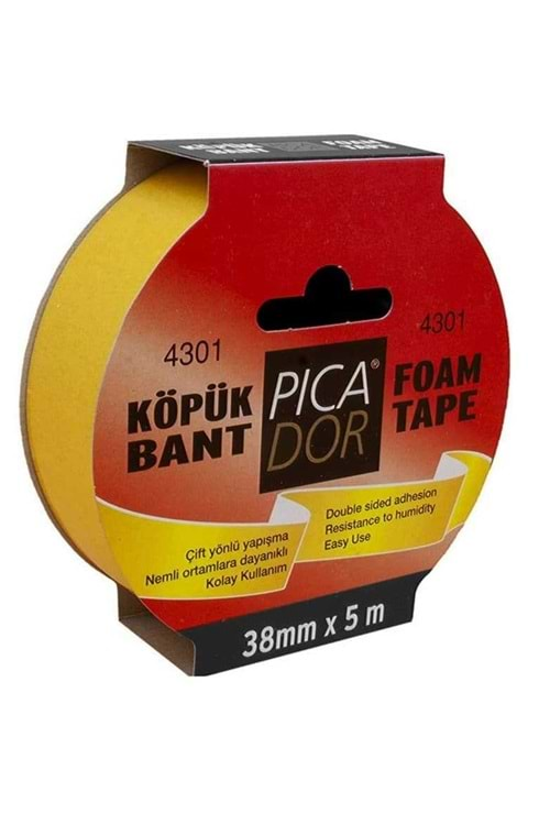 Picador Çift Taraflı Köpük Bant 38 mm x 5 m 4301