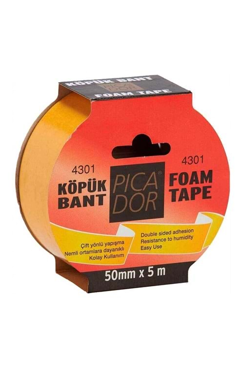 Picador Çift Taraflı Köpük Bant 50 mm x 5 m 4301