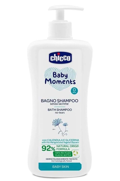 Chicco Baby Moments Doğal Göz Yakmayan Bebek Saç Ve Vücut Şampuanı 750