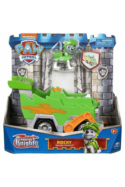 Paw Patrol Rescue Knights Rocy ve Deluxe Araç 6063588