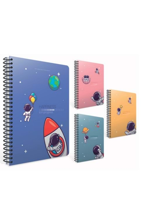 Gıpta Happiness A4 80 Yaprak Kareli Spiralli Defter 5802