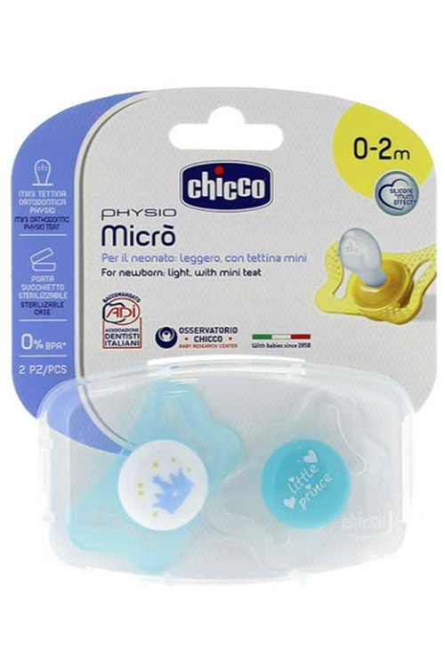 Chicco Physio Forma Micro Emzik 2 li Mavi 0-2 Ay