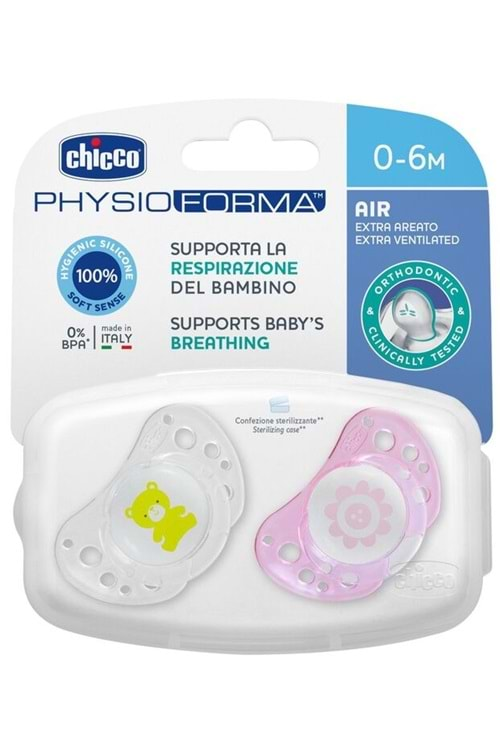 Chicco Physio Forma Air Emzik 2 li Pembe 0-6 Ay