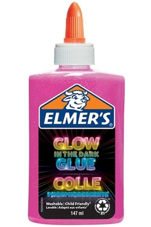 Elmers Karanlıkta Parlayan Simli Yapıştırıcı Pembe 147 ml 2162079