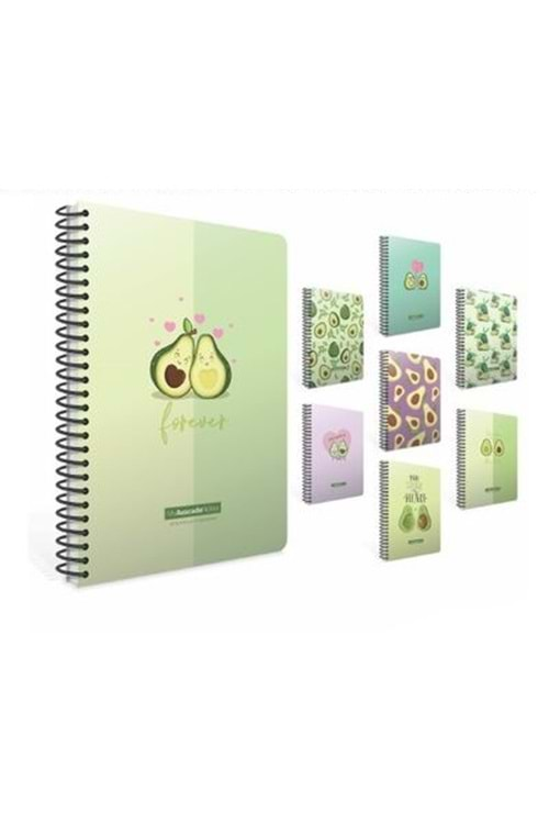 Gıpta Avocado A5 80 Yaprak Çizgili Spiralli Defter 6173