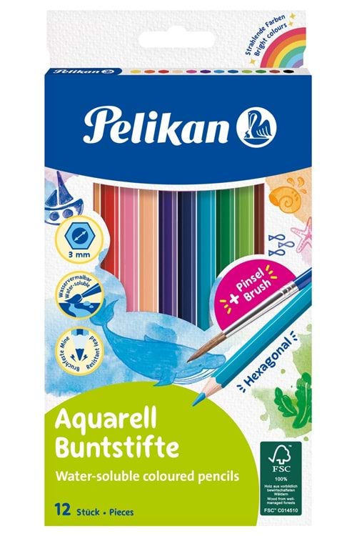 Pelikan Aquarell Sulu Kuru Boya 12 li 700672