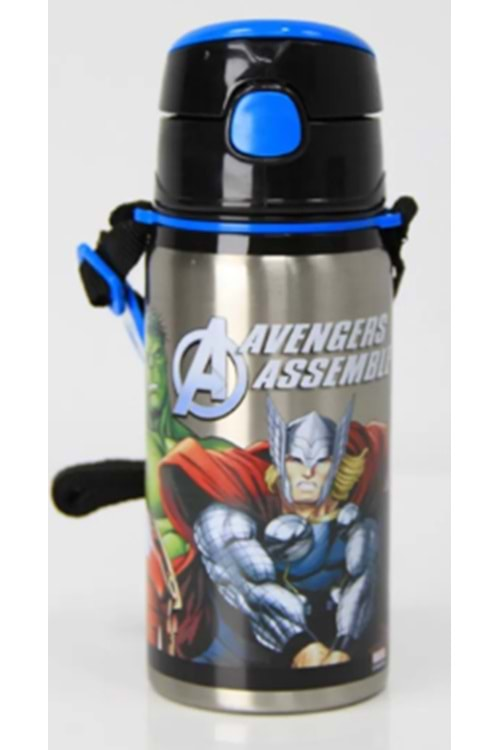 Avengers Çelik Suluk Pipetli 500 ml