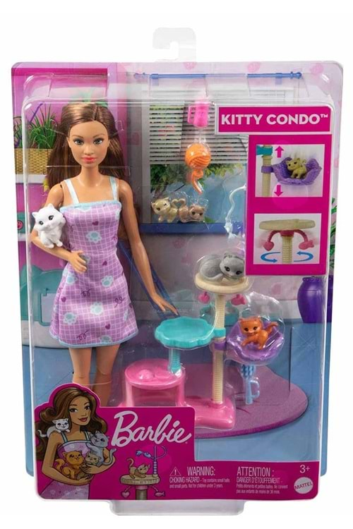 Barbie ve Yavru Kedileri Oyun Seti HHB70