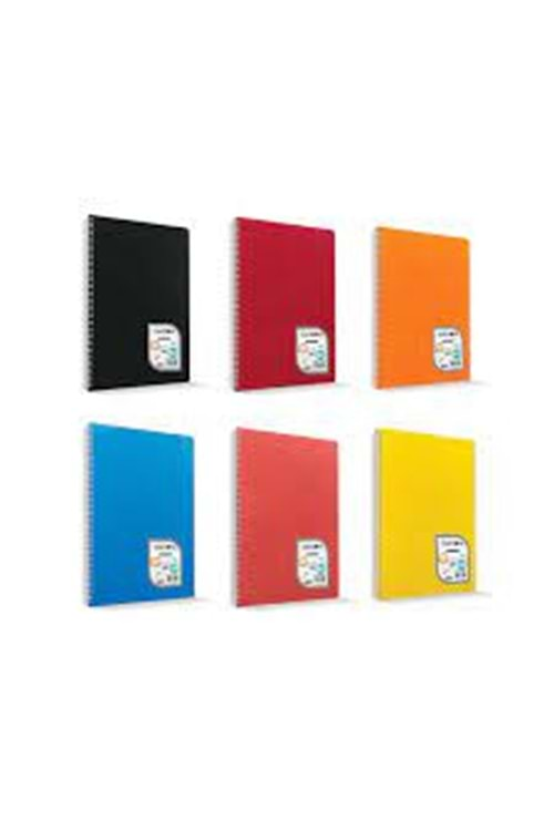 Çınar Colormaxi Çizgili Pp Kapak Spiralli Defter A5 72 Yaprak 73501