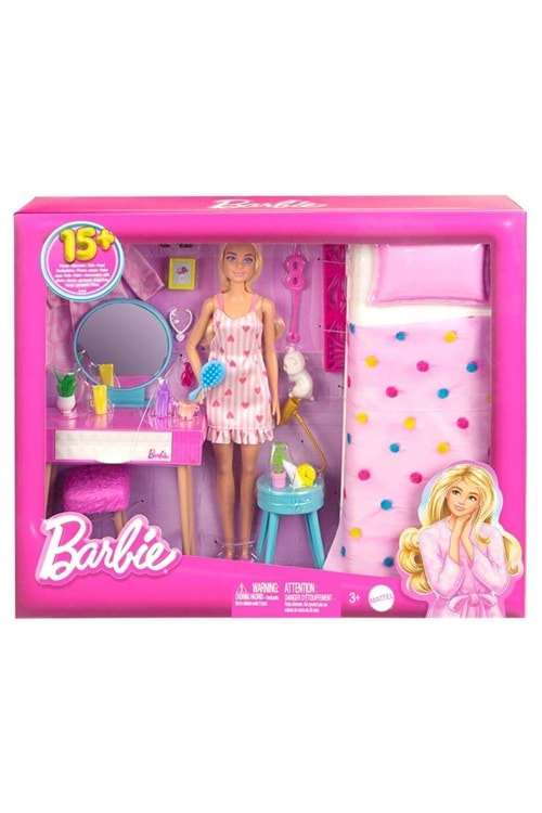 Barbie nin Yatak Odası Oyun Seti HPT55