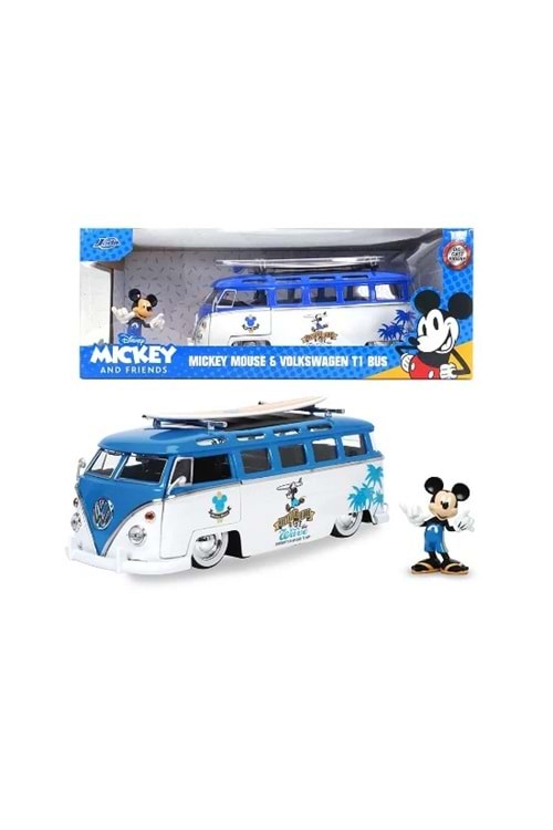 Mickey Mouse Figür ve Volkswagen T1 Minibüs